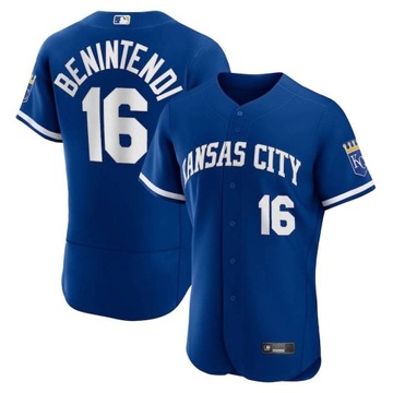 Koszulki baseballowe Kansas City Royals nr 16 Benintendi Cardigan Jersey