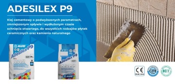 MAPEI ADESILEX P9 Клейовой раствор ПЛИТОЧНЫЙ КЛЕЙ БЕЛЫЙ УНИВЕРСАЛЬНЫЙ 25 кг
