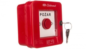 Ręczny ostrzegacz pożarowy z zamkiem 2Z 2R 12A IP5