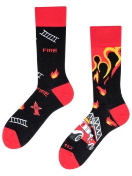 Kolorowe Skarpetki TODO Strażak Socks on Fire47-50