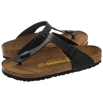 Buty na Lato Wygodne Klapki Japonki Birkenstock Gizeh 043691 Czarne