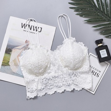 УКОРОЧЕННЫЙ КРУЖЕВНОЙ ТОП-БРАЛЕТ ДЛЯ ВЕЧЕРИНКИ, ЧЕРНЫЙ