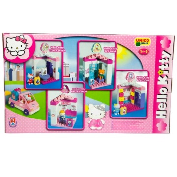 Hello Kitty Construction Blocks Unico Market Торговый центр 140 элемент