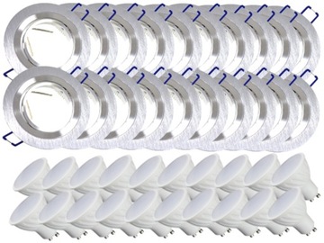 Zestaw Oprawy Sufitowe Halogen 20x +Żarówki 3,5W