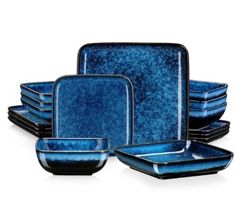 SERWIS OBIADOWY VANCASSO STERN KWADRAT 16 szt. PREZENT ŚWIĘTA KAMIONKA