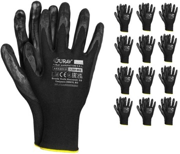 RĘKAWICE Rękawiczki robocze LATEX 12 PAR mocne r 7