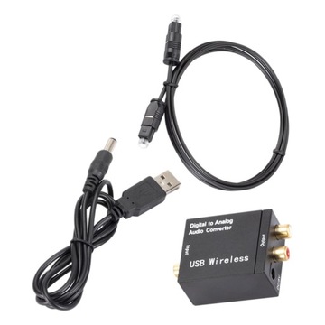 Digital to Analog Audio Converter, Optical to Analog 5V DC L Adapter for