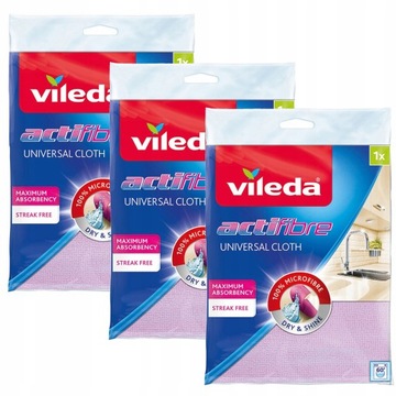 Салфетка Vileda Actifiber, 1 шт., фиолетовая.