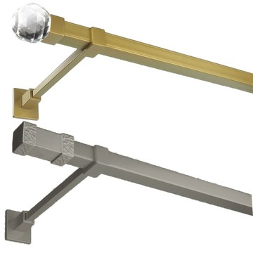 Karnisz kwadro metalowy poj. 300 cm bez żabek 7 kolorów 3 m kwadratowy