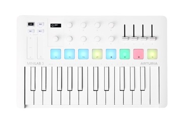 ARTURIA MINILAB 3 ALPINE WHITE - КЛАВИАТУРА УПРАВЛЕНИЯ