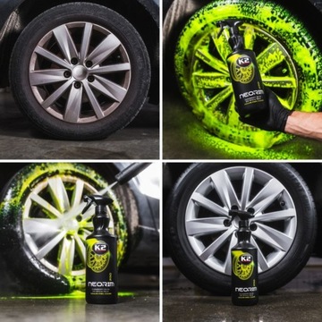 K2 NEORIM PRO 1л препарат для чистки дисков и шин, моющая жидкость, неон