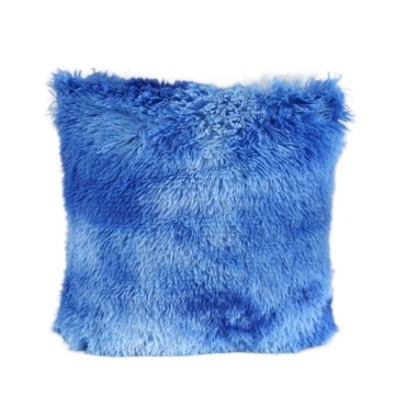 CIENIOWANA NIEBIESKA PODUSZKA 45x45 FUTERKO SHAGGY