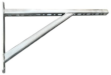 Konsola WSPORNIK ścienny perforowany 600 mm ocynk z podporą