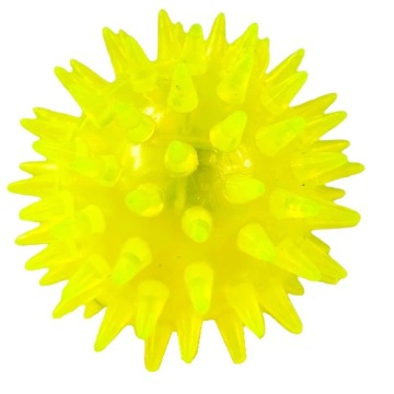 СВЕТЯЩИЙСЯ ШАР С ШИПАМИ РЕЗИНОВЫЙ ШАР-ЕЖ 5,5 СМ МЯГКИЙ