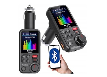 TRANSMITER SAMOCHODOWY FM BLUETOOTH 5.0 ŁADOWANIE QC 3.0 SD AKAI FMT-93BT