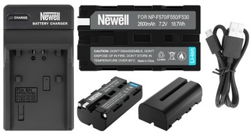 BATERIA AKUMULATOR NEWELL NP-F570 NP-F550 DO SONY I LAMP LED YONGNUO + ŁAD.