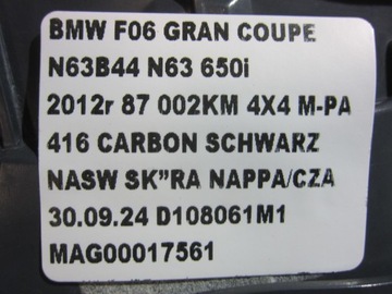 BMW 6 F06 F12 F13 SVĚTLO ZADNÍ PRAVÁ W KRYT KUFRU 7210580 63 21