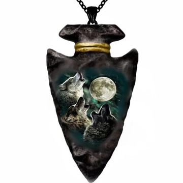 Creative Men Punk Animal Lion Head Triangle