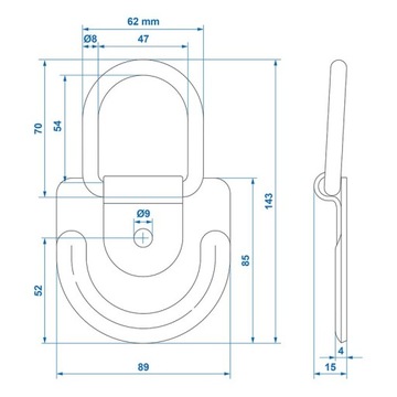 ЯКОРЬ ДЛЯ КРЕПЛЕНИЯ ДЕРЖАТЕЛЯ ГРУЗОВОГО ПОЛА ДЛЯ КРЕПЛЕНИЯ РЕМНЕЙ