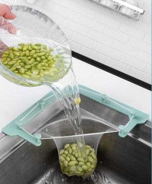 SITKO KUCHENNE DO ZLEWU Z WORKAMI FILTRAMI TRÓJKĄT I NOWOŚĆ ZESTAW