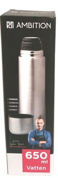Termos na napoje Ambition Vatten 0,6 l srebrny