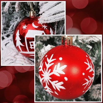 Рождественская елка безделушки для рождественской елки, набор XXL 44 ПК.