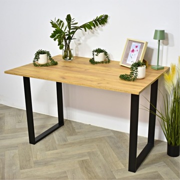 NOGI METALOWE DO STOŁU BIURKA 40x72 CM CZARNE 6x2 CM LOFT INDUSTRIAL 1 SZT