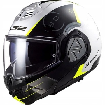 KASK MOTOCYKLOWY SZCZĘKOWY LS2 FF906 ADVANT CODEX WHITE BLACK ROZMIAR XL