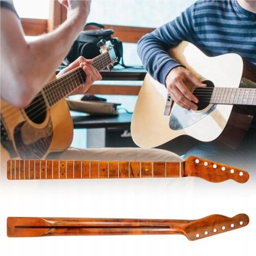 Гитарный гриф, 22 лада, гладкая древесина клена.