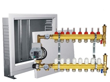 ROZDZIELACZ 8 DO OGRZEWANIA PODŁOGOWEGO +SZAFKA PT