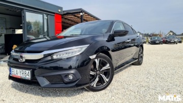 Honda Civic X Sedan 4d 1.5 VTEC Turbo 182KM 2017 Honda Civic 1.5T 183KM manual navi skora 2xPDC szyberadch 1 rej 2018R asys, zdjęcie 4