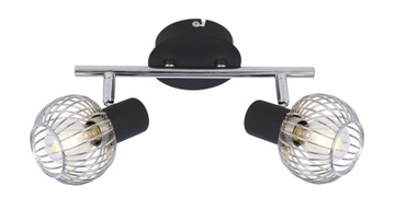 LAMPA ŚCIENNA OSLO LISTWA E14 CZARNY/CHROM