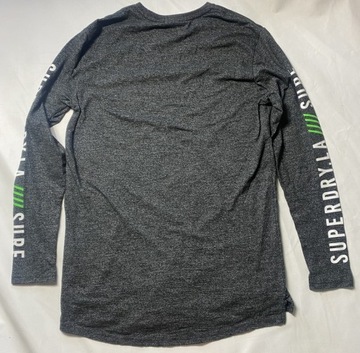 Superdry Super DRY DŁUGI szary LONG SLEEVE BLUZA L