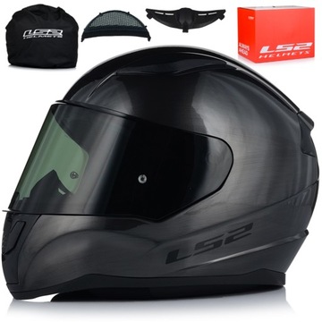 KASK MOTOCYKLOWY LS2 FF353 RAPID II JEANS TITANIUM + PRZYCIEMNIANA SZYBA