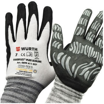 WURTH Rękawice Ochronne TIGERFLEX PLUS ECOLINE rozmiar 8 - M 1 para