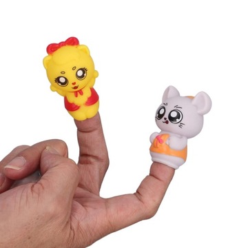 5 плюшевых пальчиковых кукол-животных