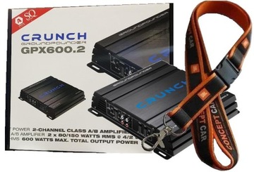 wzmacniacz samochodowy CRUNCH GPX600.2 2-KANAŁOWY 600W MOCY IDEAŁ NA SUBA