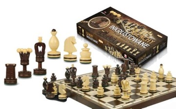 SZACHY KRÓLEWSKIE INKRUSTOWANE - elegancki prezent Sunrise Chess & Games