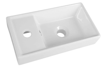 Mała umywalka ceramiczna 40x22x8cm meblowa, dwustr