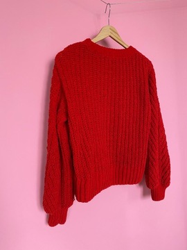 H&M sweter czerwony 34 XS