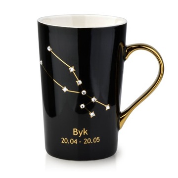 DUŻY KUBEK PORCELANOWY ZNAK Z ZODIAKU BYK 430ML