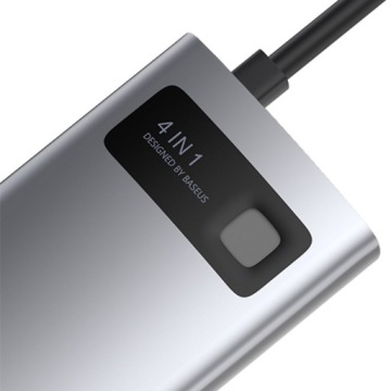 АДАПТЕР-ХАБ BASEUS АДАПТЕР 4 В 1 USB-C К USB 3.0 USB 2.0 HDMI USB-C PD