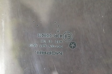 SKLO (OKNO) DVEŘE PRAVÝ ZADNÍ JEEP PATRIOT 06-11