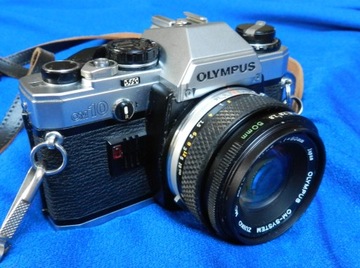 Olympus OM-10 35mm SLR Film Camera + Auto-S 50mm F/1.4 MF Lens From Japan