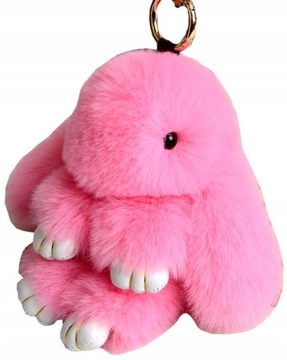 Królik Brelok do torebki torby zawieszka pompon