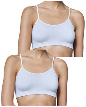 ТОП GATTA БЕСШОВНЫЙ С РЕМЕШКОМ БЕЛЫЙ+БЕЖЕВЫЙ XL