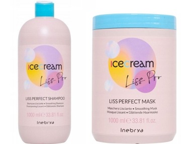 Inebrya IC Liss Perfect Szampon 1000ml i Maska 1000ml