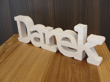 Деревянная стоячая надпись имени, 3D надпись