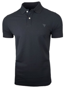 Guess Koszulka Polo męska bawełniana CZARNA Bawełna r. XXL