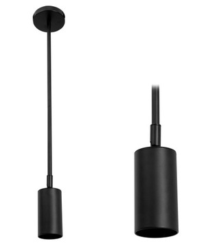 LAMPA SUFITOWA WISZĄCA POJEDYŃCZA REFLEKTOR BLACK APP609